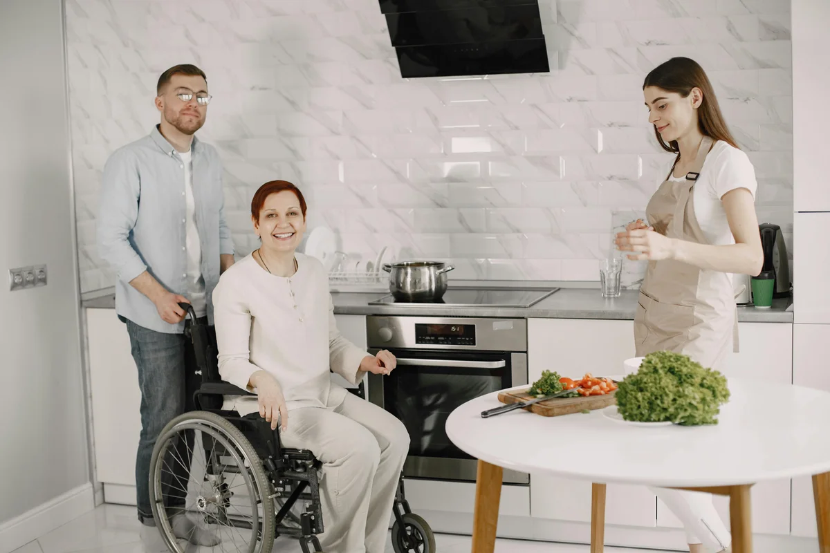 Adults enjoying shared community living in a bright, welcoming SDA home for people with Down syndrome in Sydney