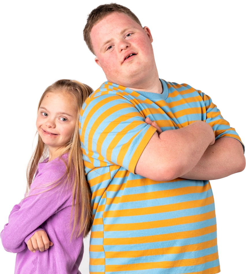 A boy and a girl standing next to each other.