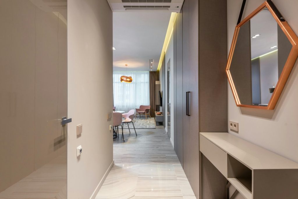 Modern open-plan corridor in an SDA home showing accessible design features for NDIS participants